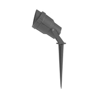Braytron Faretto LED a picchetto 9W Ambra 220-240V IP65 IK08 da esterno in alluminio Grigio fascio 60°