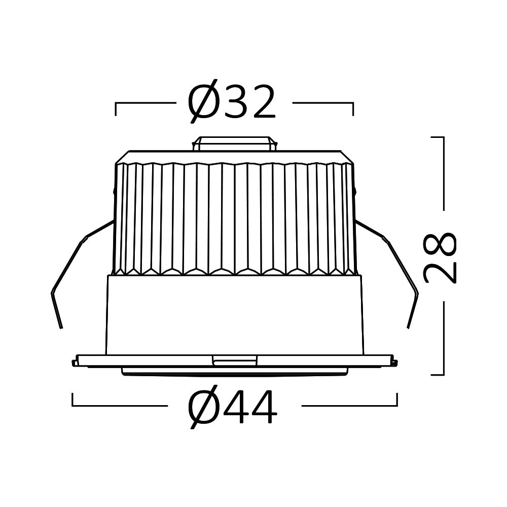 Faretto LED Braytron 3W 3000K 210 lumen IP54 >80CRI fascio 38° non dimmerabile 220-240V bianco caldo