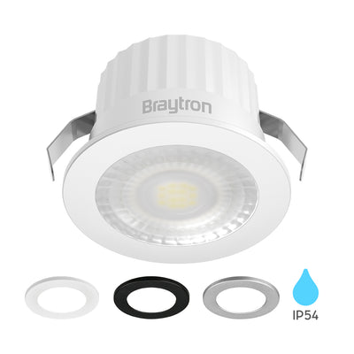 Faretto LED Braytron 3W 3000K 210 lumen IP54 >80CRI fascio 38° non dimmerabile 220-240V bianco caldo