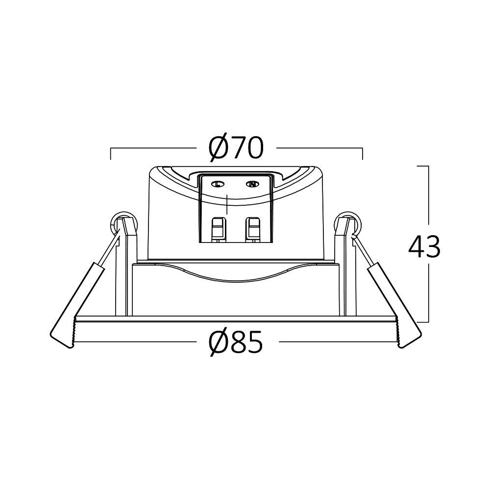Faretto LED Braytron 7W 220-240V 3-in-1 CCT Dimmerabile Rotondo Bianco IP20 630 lumen Fascio 38°