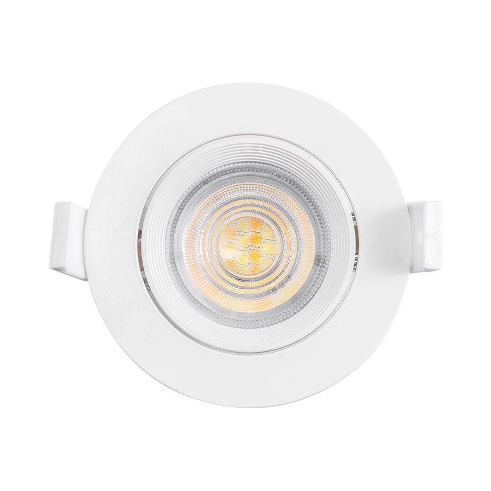Faretto LED Braytron 7W 220-240V 3-in-1 CCT Dimmerabile Rotondo Bianco IP20 630 lumen Fascio 38°