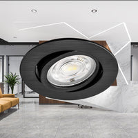 Braytron Faretto LED 7W Nero Rotondo 3-in-1 CCT Dimmerabile 220-240V 630 lumen IP20 38° Illuminazione da Interno