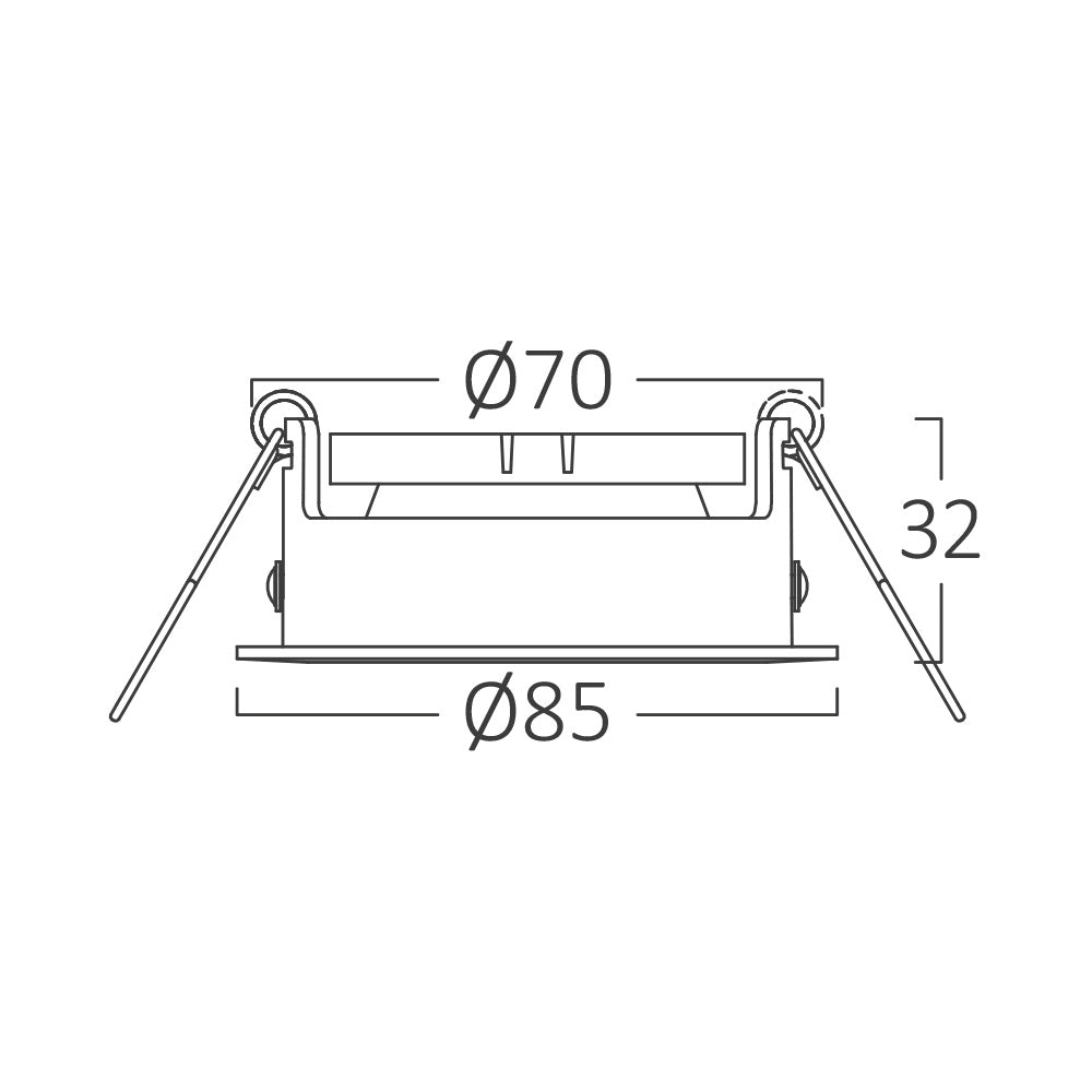 Faretto LED da incasso Braytron, attacco MR16, 35W max, IP20 Alluminio nero rotondo foro 85mm taglio 70mm