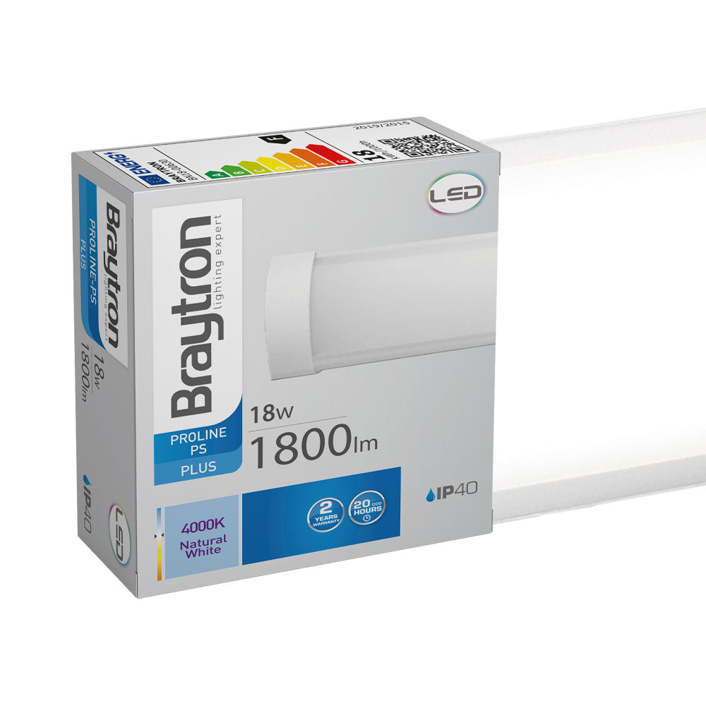 Braytron applique LED 18W 4000K 1800 lumen IP40 Bianco 575mm illuminazione interna a plafoniera