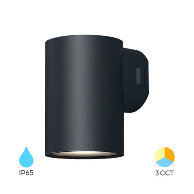 Braytron lampada da parete LED 9W 3IN1 CCT 900 lumen Grigio IP65 IK08 illuminazione da esterno