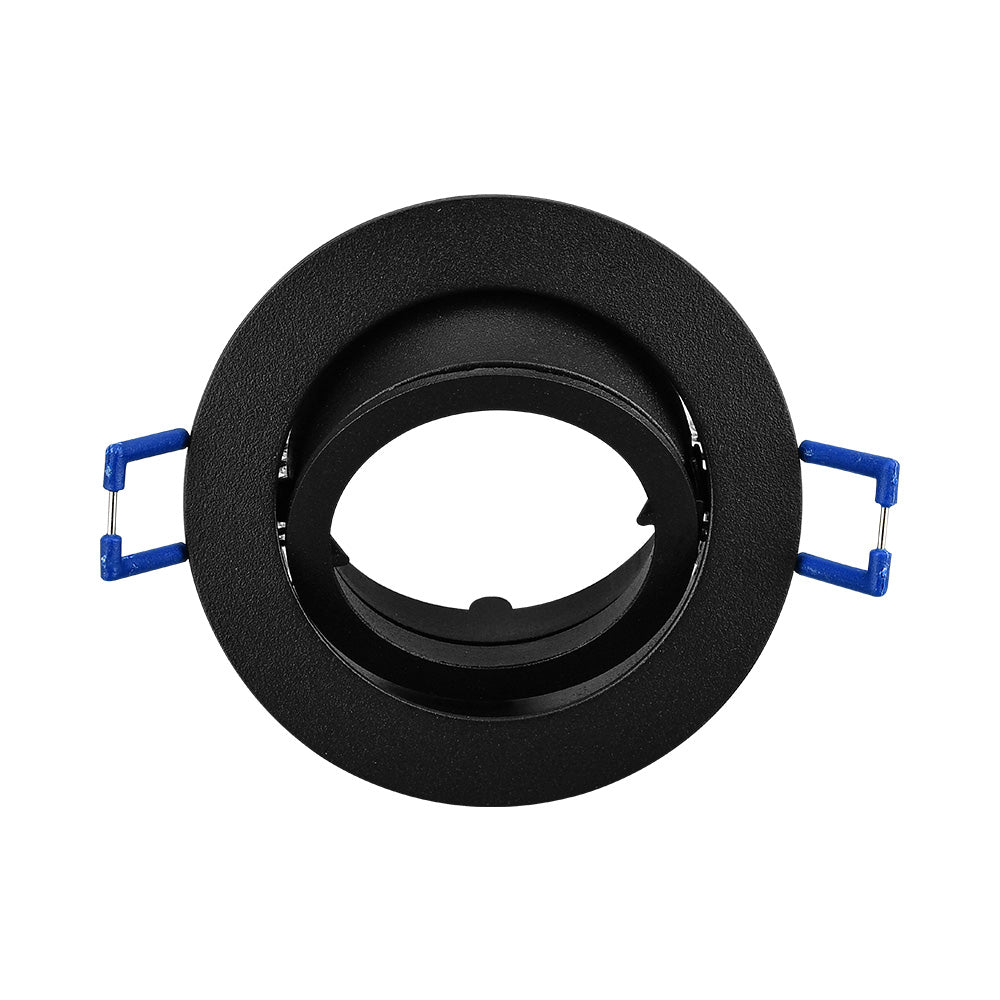 Faretti LED rotondo da incasso Braytron, alluminio nero, attacco MR16, max 35W, illuminazione interna IP20