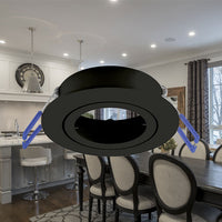 Faretti LED rotondo da incasso Braytron, alluminio nero, attacco MR16, max 35W, illuminazione interna IP20