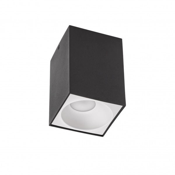 Spectrum LED ceiling spotlight cube matte black 95x95x138mm excl. LED spotlight for modern lighting