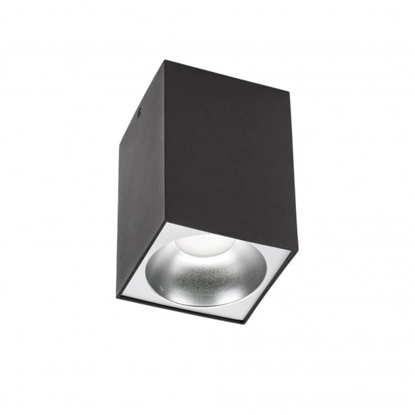 Spectrum LED ceiling spotlight Cube Black 95x95x138mm IP20 230V housing excl. LED spot