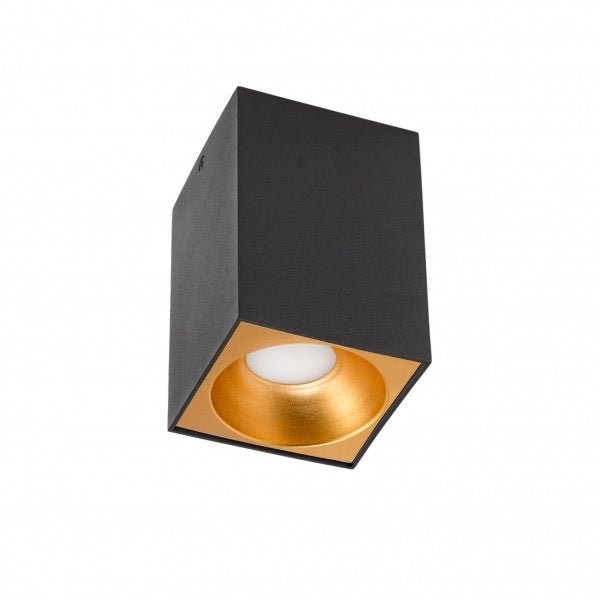 Spectrum LED ceiling spotlight cube matte black 95x95x138mm excl. LED spotlight for modern lighting