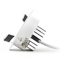 Faretto LED da incasso da 3W dimmerabile con luce bianca a 4000K, sostituisce 25W, inclinabile
