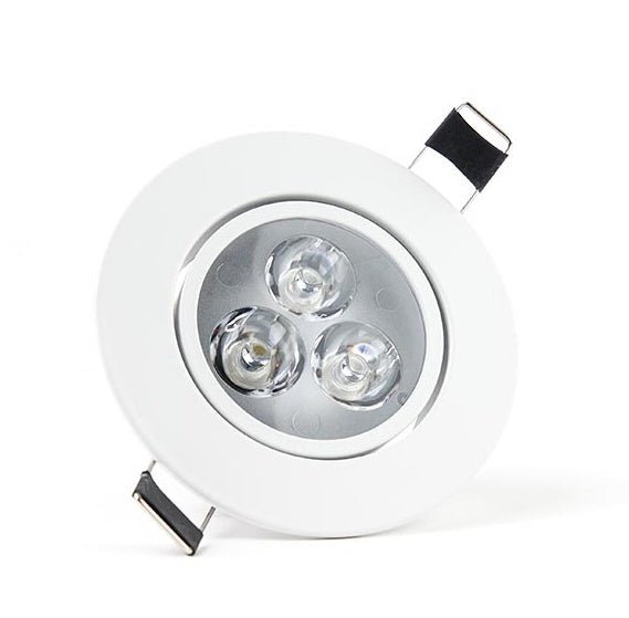 Faretto LED da incasso da 3W dimmerabile con luce bianca a 4000K, sostituisce 25W, inclinabile