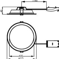 Philips DN065B G4 LED downlight 12W, 3000K-6500K, 110° angolo del fascio, 1200 lumen