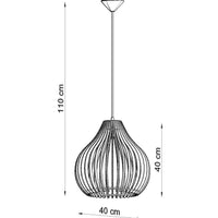 Sollux Lighting LED pendant lamp APRILLA, 1xE27 socket, 220-240V, IP20, matt gold aluminum, CE RoHS