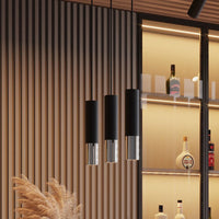 Sollux Lighting LED pendant light black chrome with GU10 socket