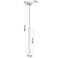 Sollux LED hanglamp wit PASTELO 1x G9 fitting, mat goud messing, 50W max.