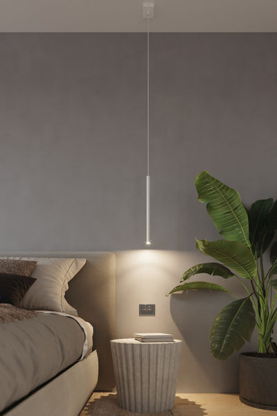 LED pendant lamp white PASTELO - 3 x G9 base with aluminum finish