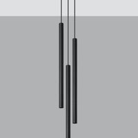 Sollux Lighting LED pendant lamp black PASTELO with 3 G9 sockets