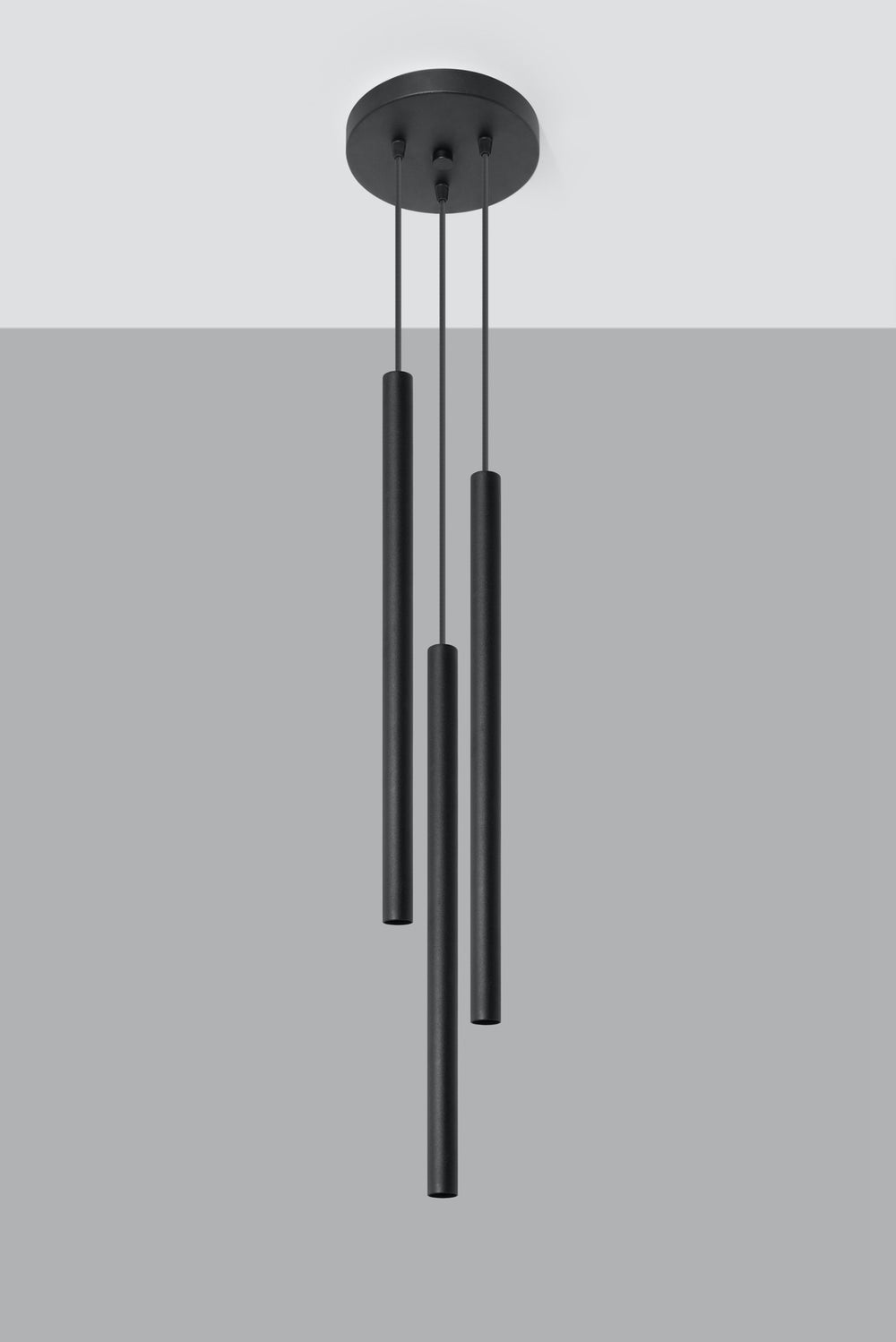 Sollux Lighting LED pendant lamp black PASTELO with 3 G9 sockets