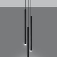Sollux Lighting LED pendant lamp black PASTELO with 3 G9 sockets