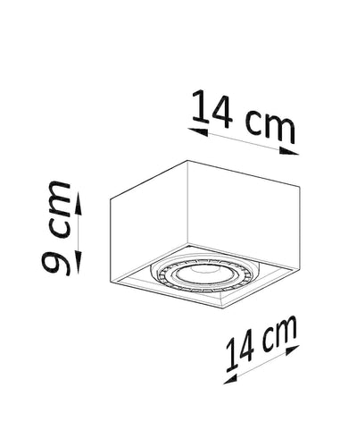 sollux lighting LED plafondspot QUATRO AR111 GU10, grey, flicker-free