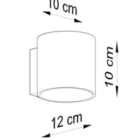 LED wall lamp concrete Orbis - G9 fitting - matte gold aluminum