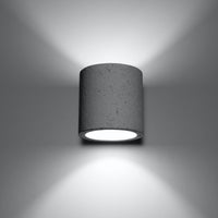 LED wall lamp concrete Orbis - G9 fitting - matte gold aluminum