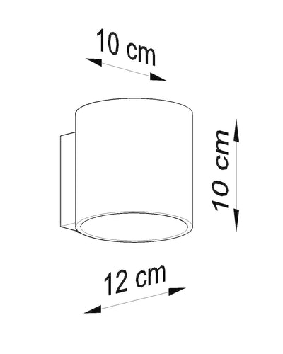 LED wall lamp concrete Orbis - G9 fitting - matte gold aluminum