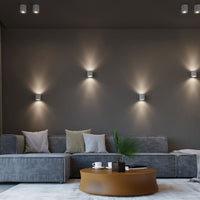 LED wall lamp concrete Orbis - G9 fitting - matte gold aluminum