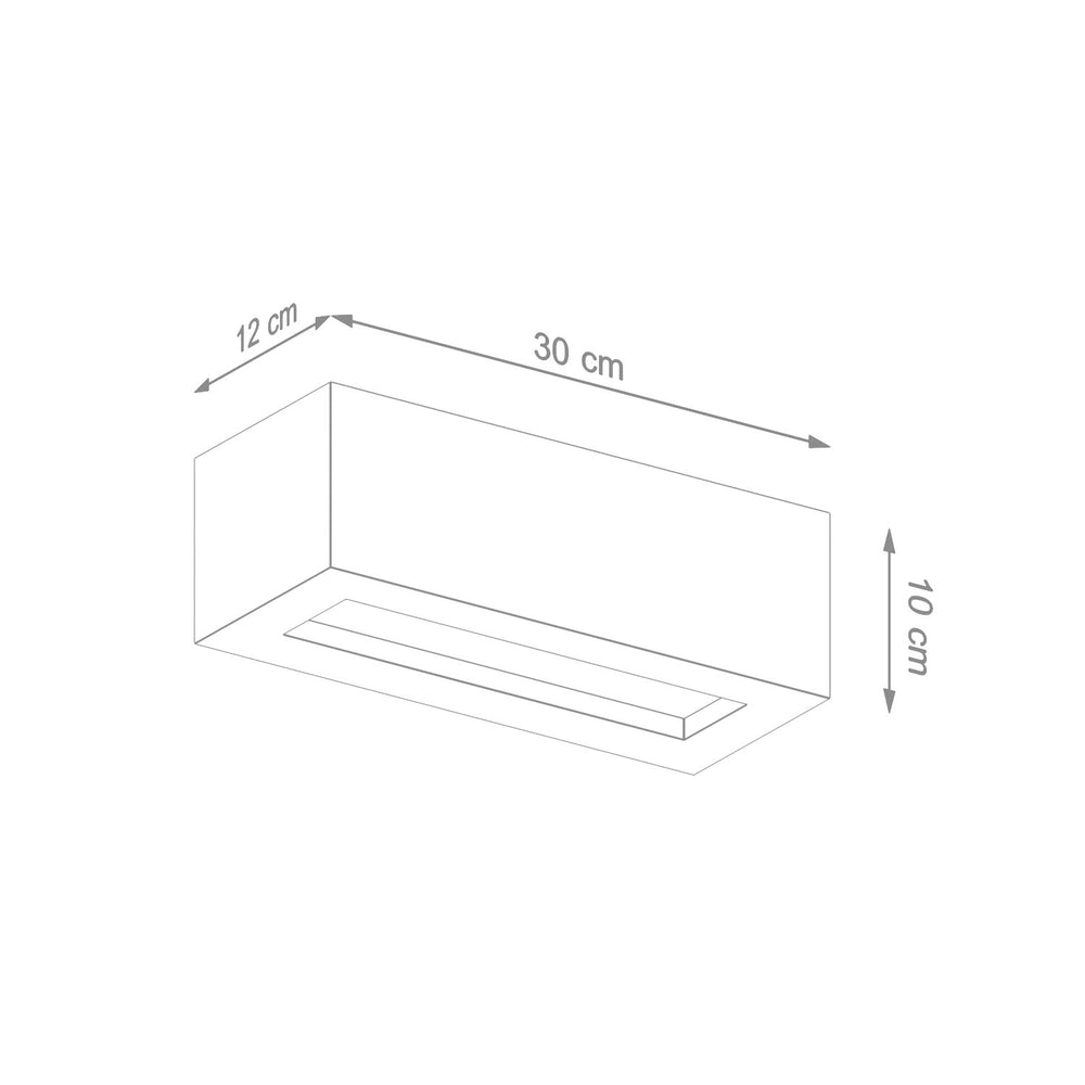 Sollux Lighting LED wall lamp vega 30 with E27 fitting 50W aluminum
