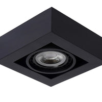 Lucide ZEFIX Faretto da soffitto LED, dim to warm, GU10 12W 2200K-3000K, orientabile, quadrato, Nero, IP20