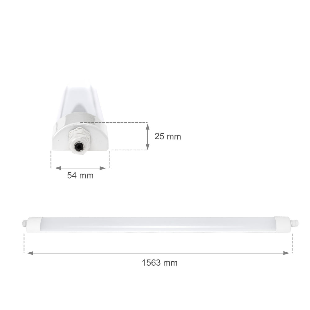 Spectrum led armatuur limea 150cm 45w 115 useful lumens 4000k 840 ip65 linkable