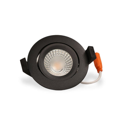 faretto a led da incasso 85mm nero ip65 5w 420 lumen 6000K dimmerabile