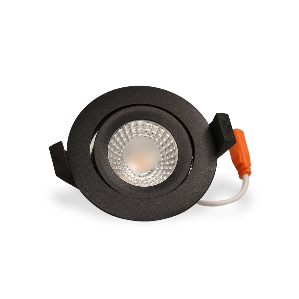 Faretto LED da incasso LCB 85mm Nero IP65 5W 420 lumen 6000K bianco freddo dimmerabile 230V per bagno