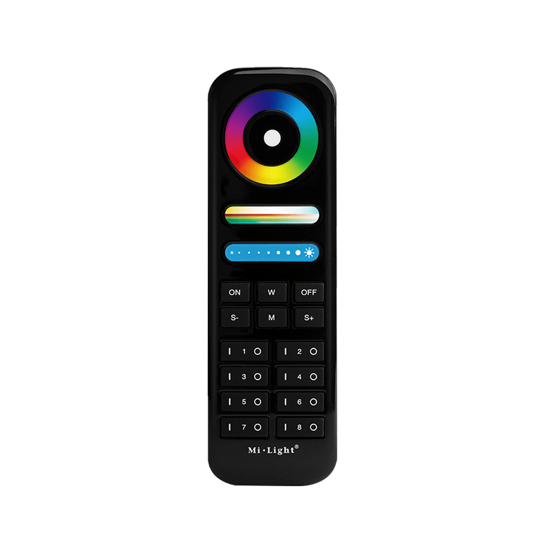 tsong telecomando rgb+cct 8 gruppi nero - ip20 ce rohs certificato 220-240v ac