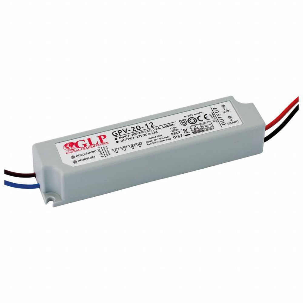 Adattatore di alimentazione LED 12V 24W 2A impermeabile IP67 per illuminazione LED 12V