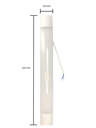 Spectrum LED batten 60cm 18W armature for warm white ambient lighting