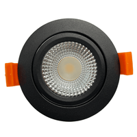 Faretto LED da incasso 85mm IP65 nero 5W dim to warm per bagno