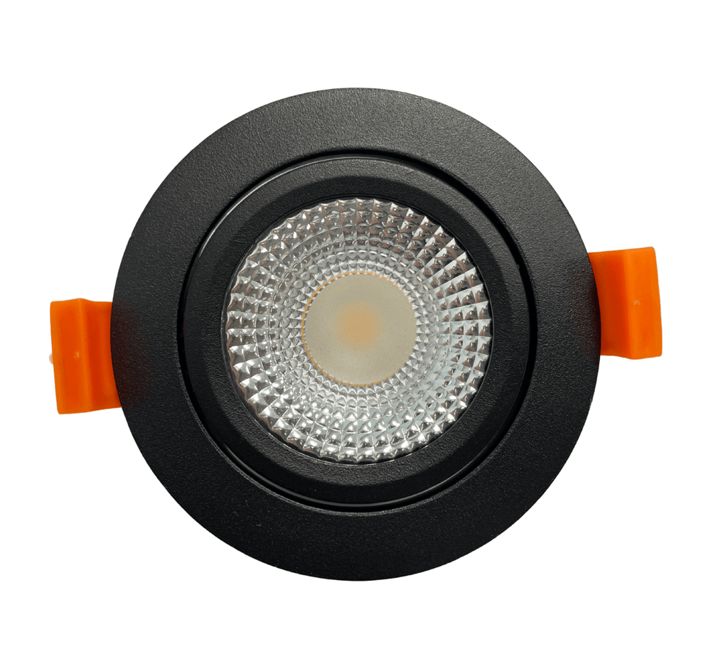 Faretto LED da incasso 85mm IP65 nero 5W dim to warm per bagno