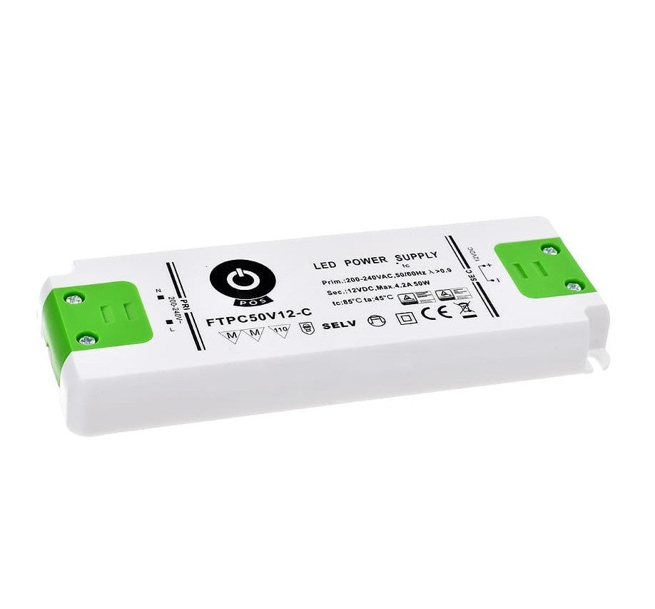 Adattatore alimentatore LED GLP 12V 50W 4.16A, IP20, certificato CE RoHS, affidabile per illuminazione LED 12V