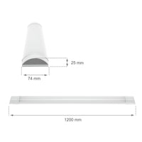 Plafoniera LED Spectrum 120cm 32W 3000K Bianco Caldo 4000 lumen IP20 Montaggio a Soffitto o Sospeso Bianco