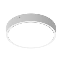 Plafoniera LED rotonda 250P, 10.5W, 1220 lumen, CCT commutabile 3000K/4000K, IK10, Corpo in alluminio bianco