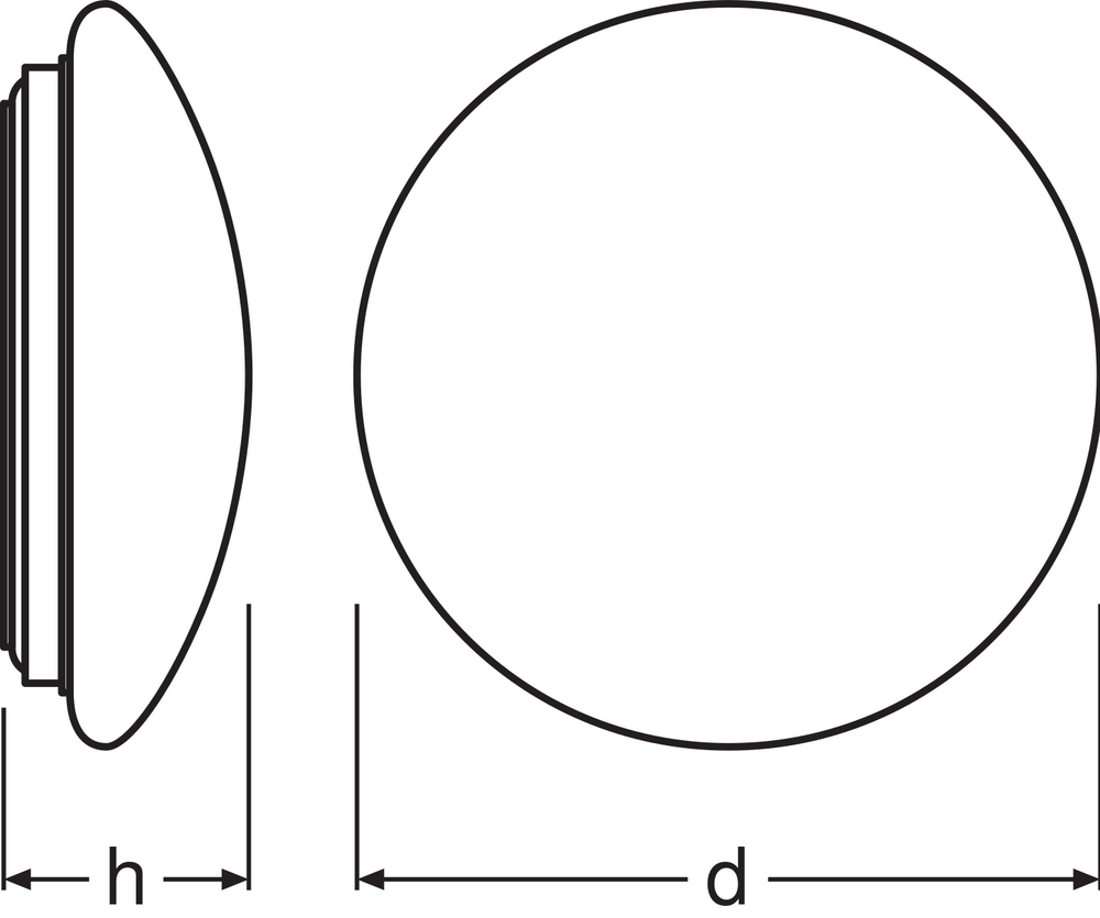 Plafoniera LED Circolare da Superficie 350mm Bianca 18W 1440 lumen 3000K IP44