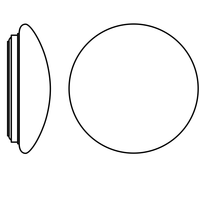 Plafoniera LED Circolare da Superficie Ø400 Bianca 24W 1920 lumen 3000K IP44 per illuminazione interna ed esterna