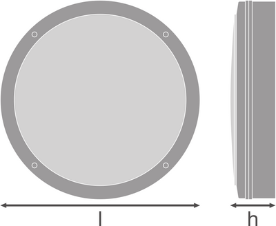 Plafoniera LED da superficie 300mm Bianca, 15W 1400 lumen, 4000K Bianco Freddo, IP65