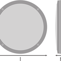 Plafoniera LED da superficie 300mm Bianca, 15W 1400 lumen, 4000K Bianco Freddo, IP65