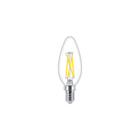 Lampadina a candela LED Philips 2.5W E14 B35 vetro trasparente, dimmerabile Warm Glow 2200K-2700K 340 lumen CRI 90