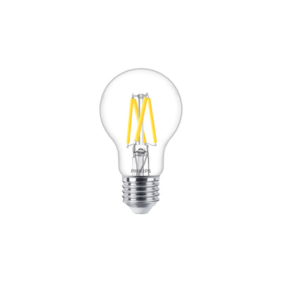 Philips MAS LEDBulb 3.4W E27 Warm Glow 2200K-2700K Clear Glass A60 Dimmable 470 lumens 90CRI