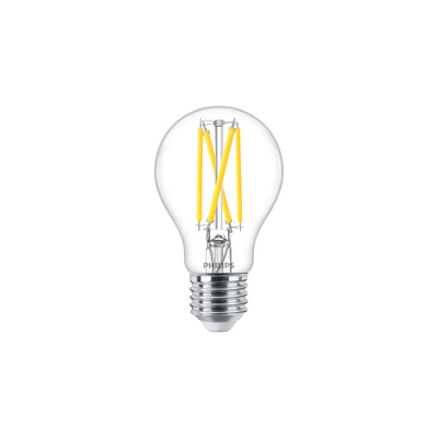 Lampadina Philips MASTER LED 5.9W E27 Vetro Trasparente Warm Glow 2200K-2700K 806 lumen CRI95 dimmerabile A60