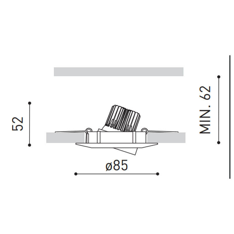 LCB Faretto LED da incasso 10.5W 3000K 220-240V IP20 chip Philips CRI 80 CE RoHS